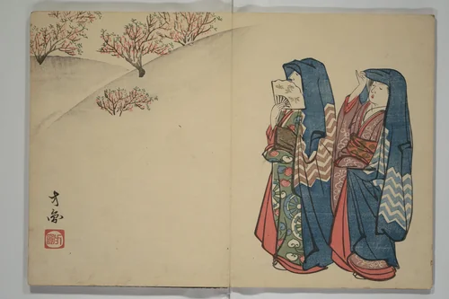 Album of the Phoenix Bird (Ranpō jō) 鸞鳳帖 by Keian Tenrai (桂庵天籟), book, 1806