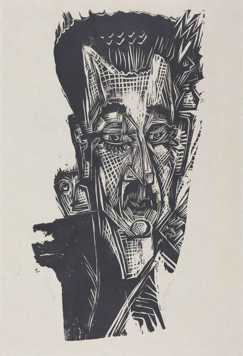Dr. Ludwig Binswanger (Kopf Dr. Ludwig Binswanger) by Ernst Ludwig Kirchner, print, 1880-1938