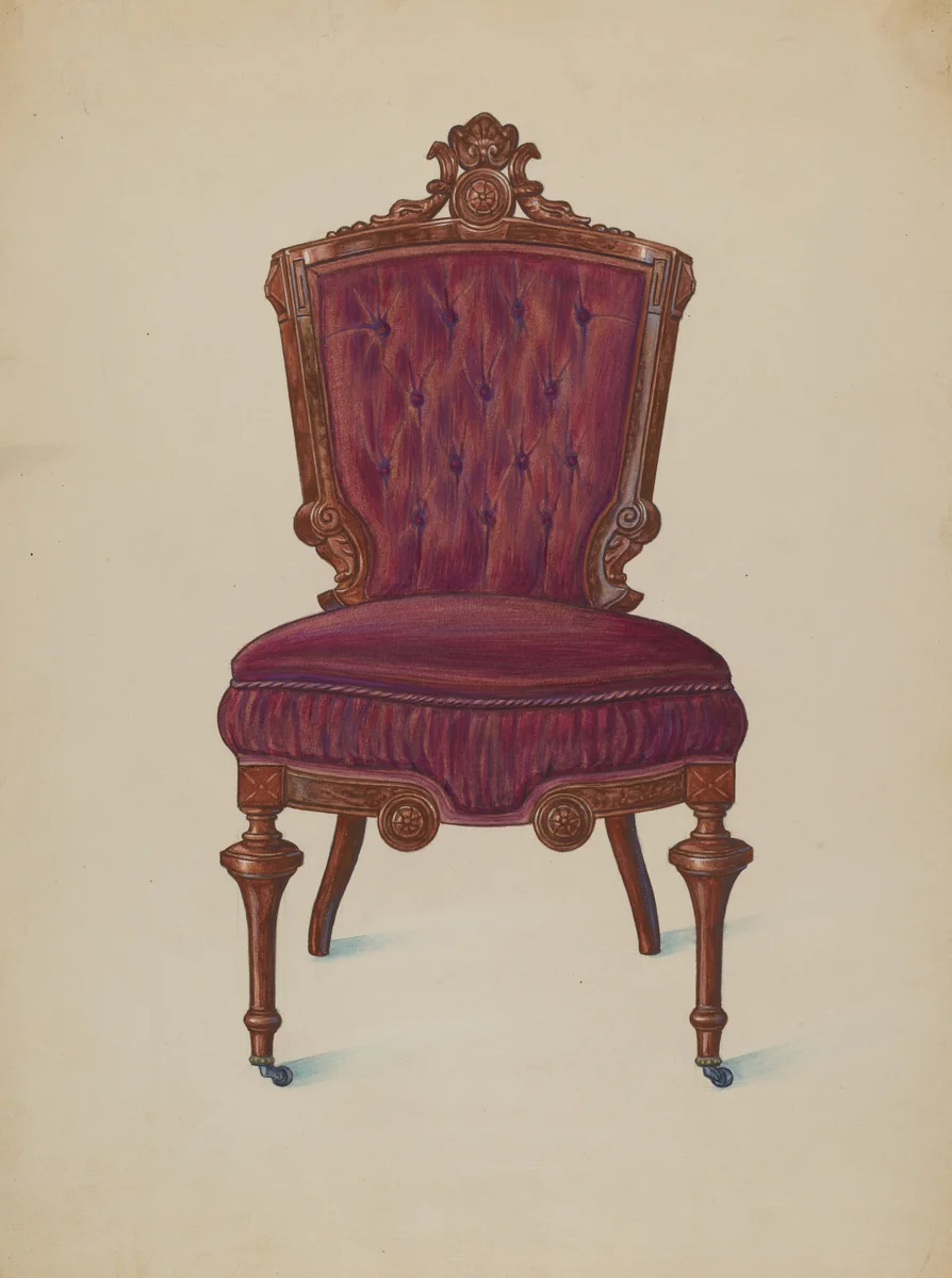 Chair by Frank Wenger, index of american design, 1936