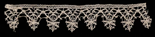 Bobbin Lace Edging with Points by Unknown, textile, 1500-1699