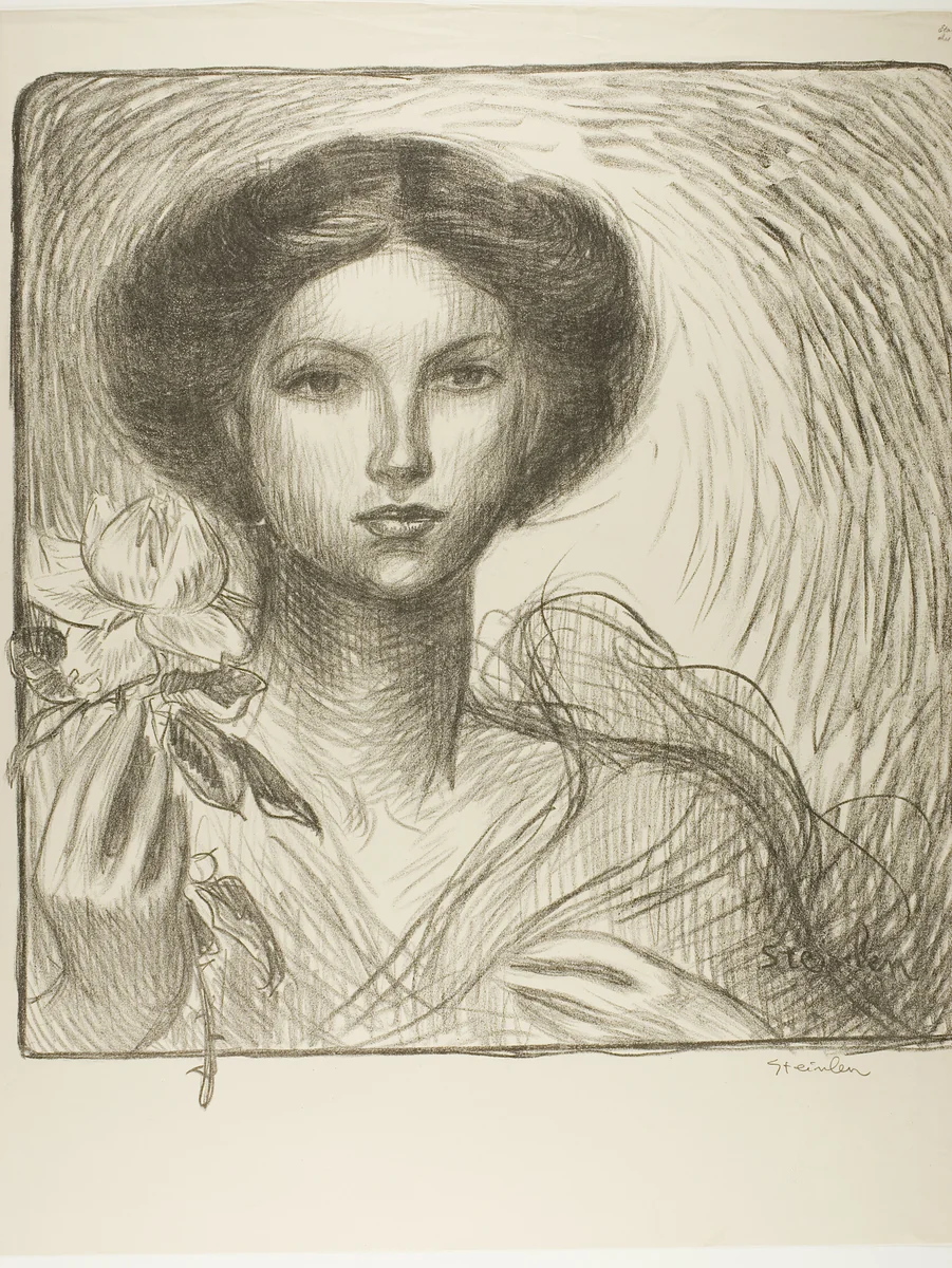 French art Exhibition in Krefeld by Théophile Alexandre Steinlen, print, 1907