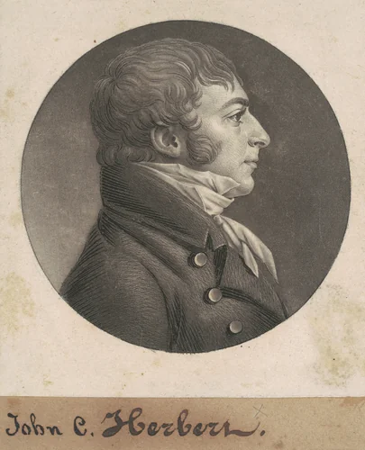 John Carlyle Herbert by Charles B. J. Févret de Saint-Mémin, print, 1807