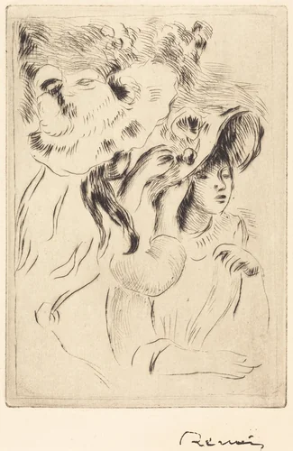 The Hat Pin (Le chapeau epingle) by Auguste Renoir, print, 1894