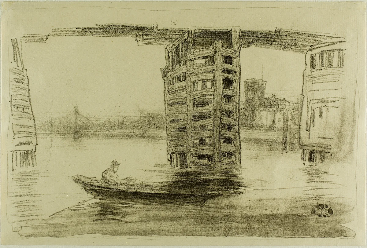 The Broad Bridge by James McNeill Whistler, print, 1878