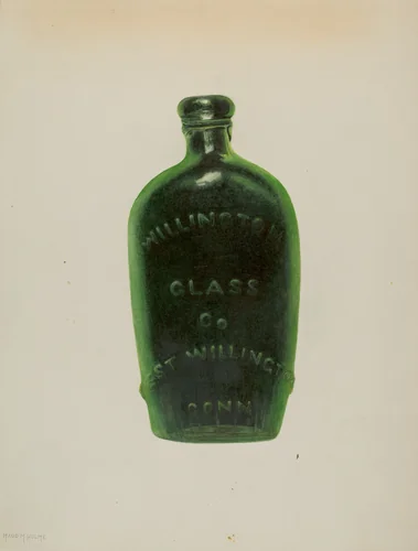 "Liberty" Glass Bottle by Maud M Holme, index of american design, 1939