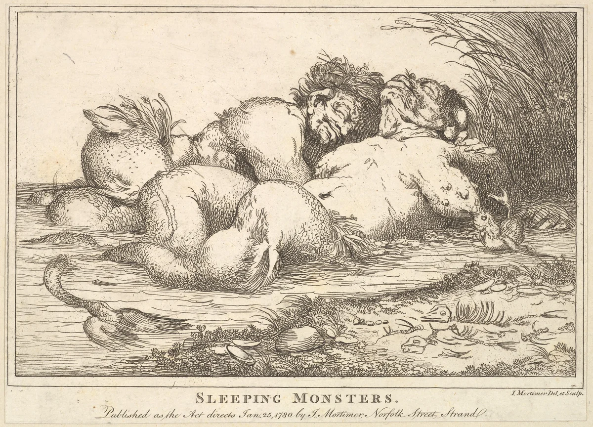 Sleeping Monsters by John Hamilton Mortimer, print, 1780