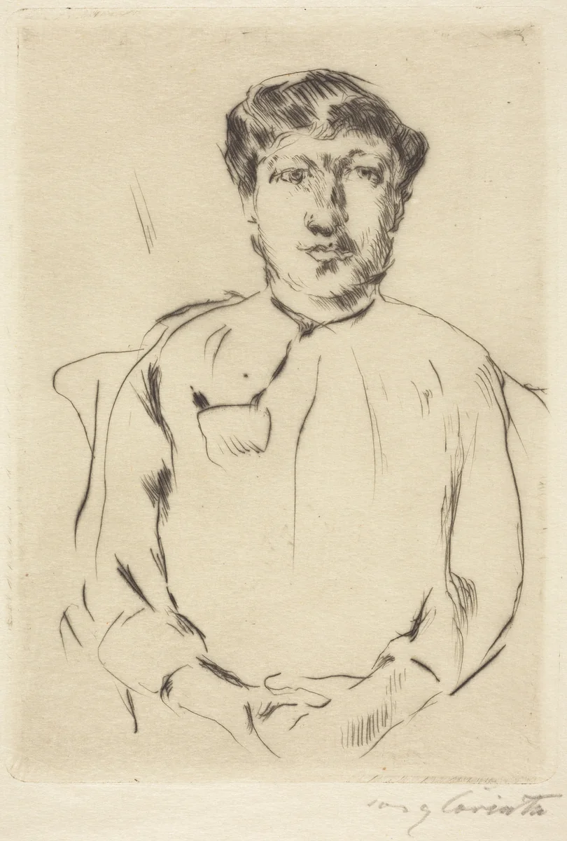 Frauenbildnis (Portrait of a Woman) by Lovis Corinth, print, 1914