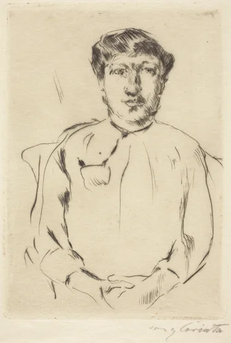 Frauenbildnis (Portrait of a Woman) by Lovis Corinth, print, 1914