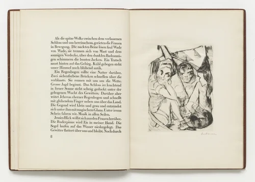 Plate (facing page 8) from Die Fürstin (The Duchess) by Max Beckmann, illustrated book, 1918