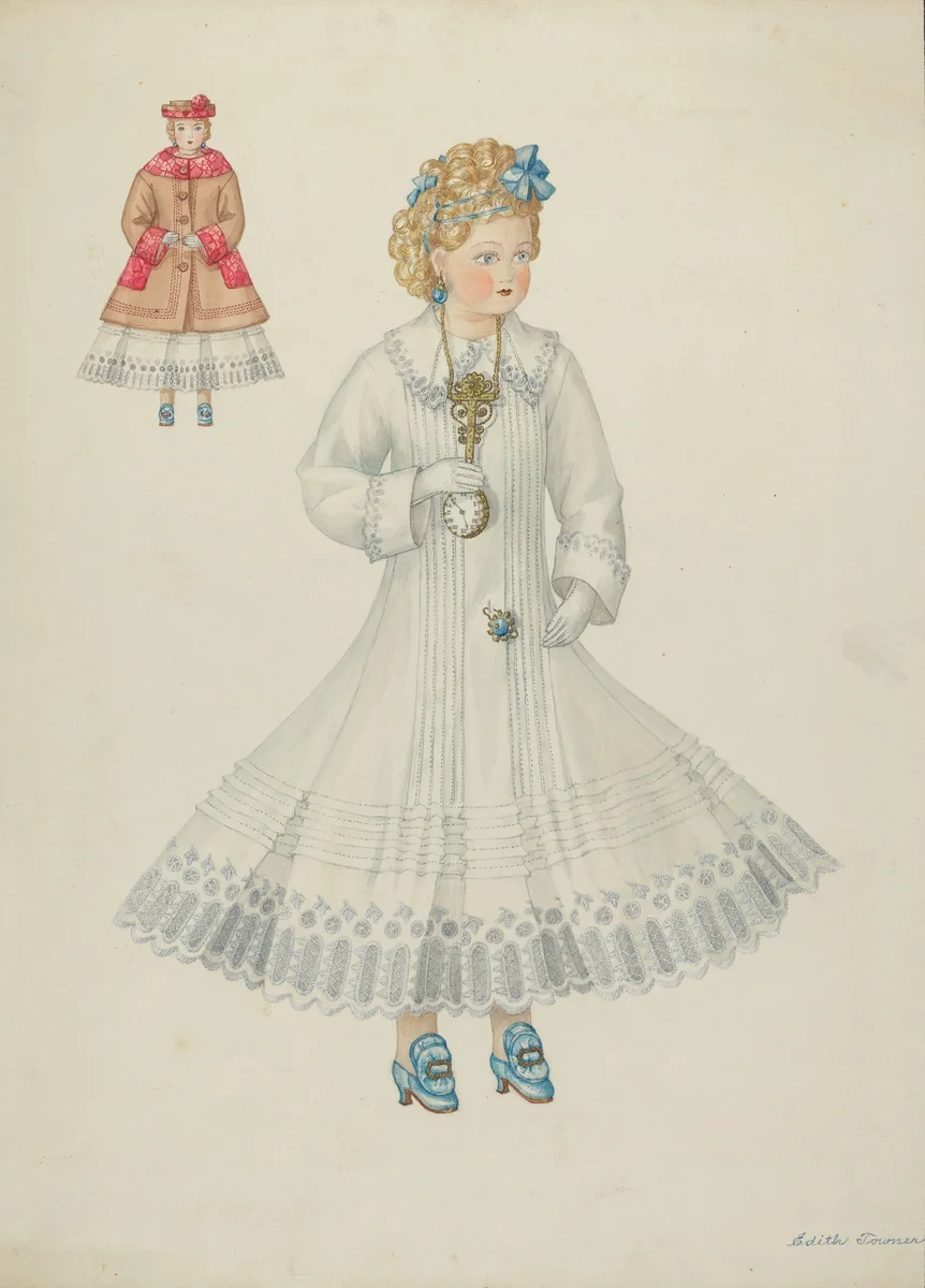 Doll - "Retta Hervey" by Edith Towner, index of american design, 1937