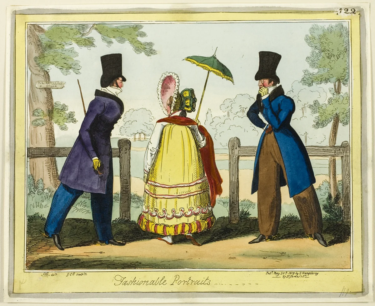 Fashionable Portraits by George Cruikshank, print, 1819