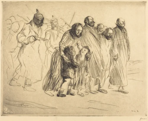 Les notables (petite planche) (The Notables) (small plate) by Jean-Louis Forain, print, 1915