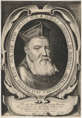 Marc Antonio de Dominis by Paul Furst; Michiel van Miereveld, print, 1605-1666