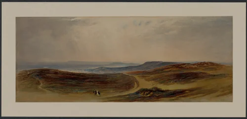 The Valley of the Tyne, My Native Country near Henshaw by John Martin, drawing, 1842