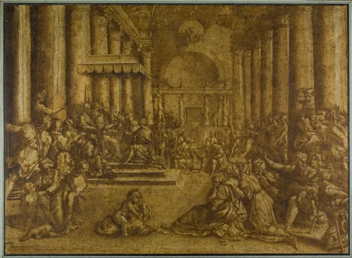 Donation of Constantine by Giulio Romano, drawing, 1519-1546