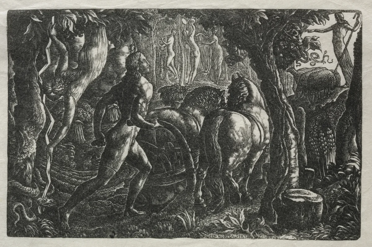 The Ploughman by Edward Calvert, print, 1829