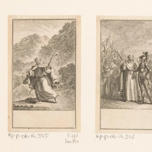 Peter de Kluizenaar predikt de bevrijding van Jeruzalem by Daniel Nikolaus Chodowiecki, print, 1781