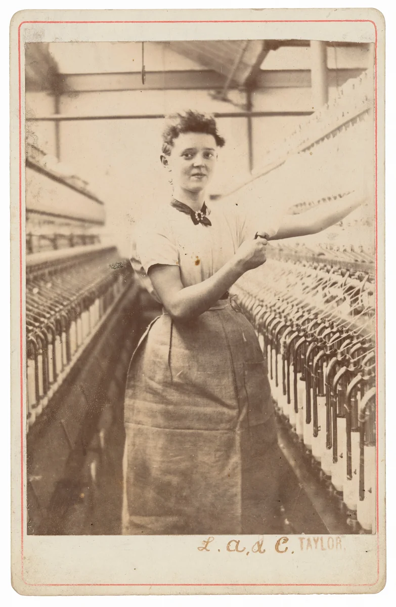 Portrait of a Weaving Mill Woman by Taylor, photograph, 1895-1905