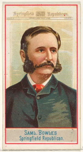 Samuel Bowles, Springfield Republican, from the American Editors series (N1) for Allen & Ginter Cigarettes Brands by Allen & Ginter, print, 1887