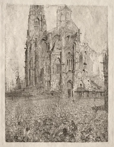 The Cathedral by James Ensor, print, 1886