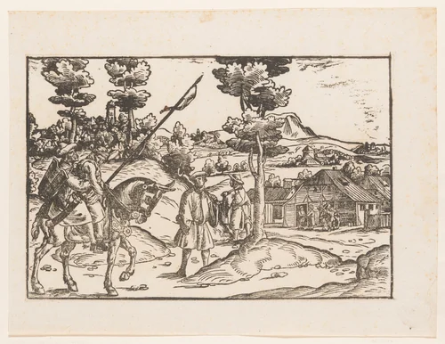 Barmhartige Samaritaan by anonymous, print, 1530-1572
