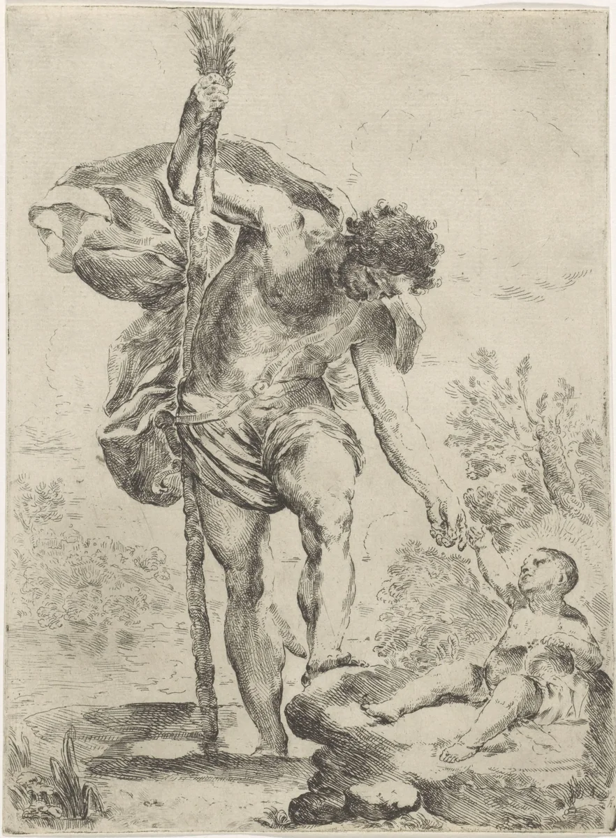 Heilige Christoffel by Francesco Amato, print, 1585-1620