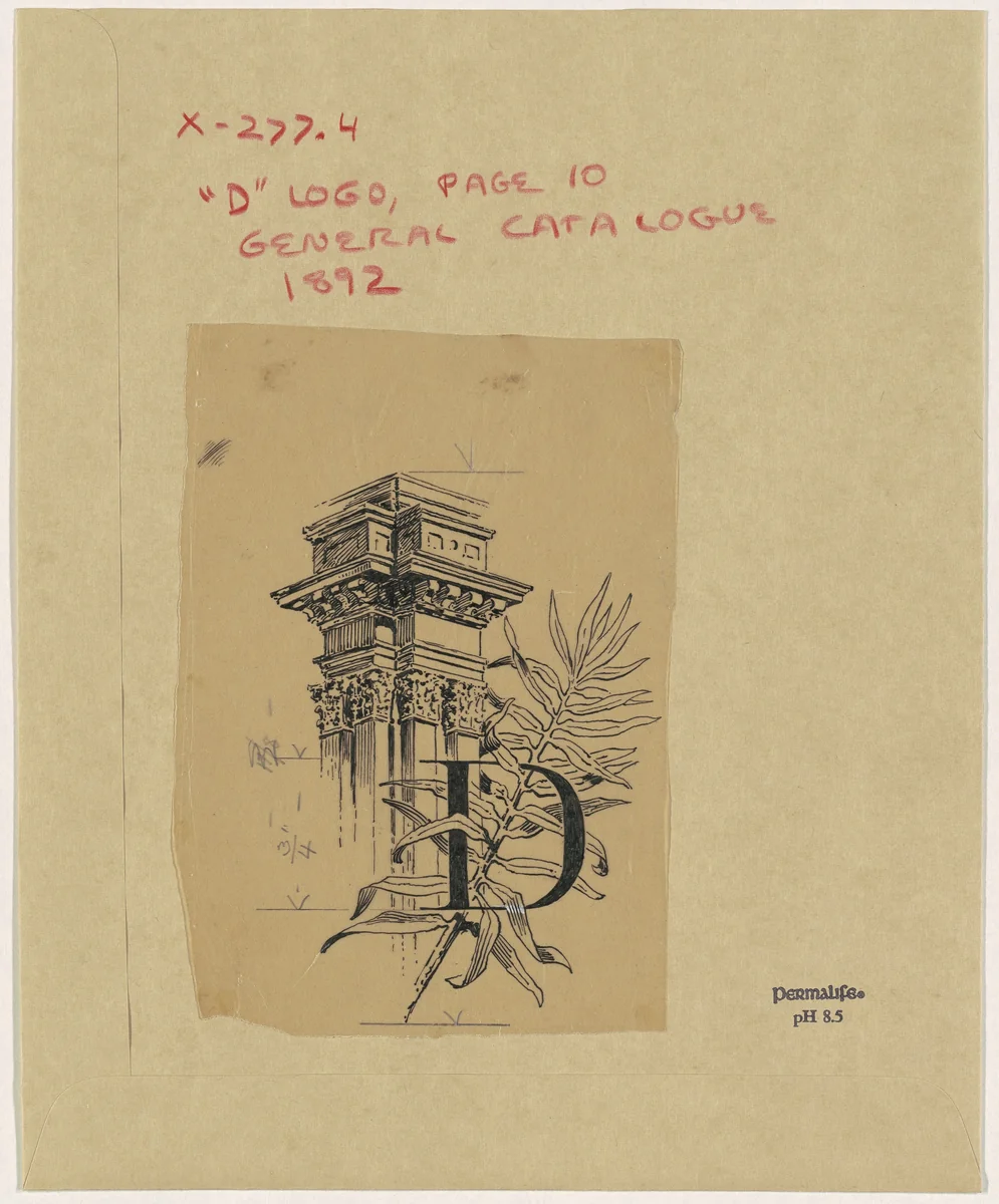 Description of the Building by James Henry Moser, drawing, 1890-1891