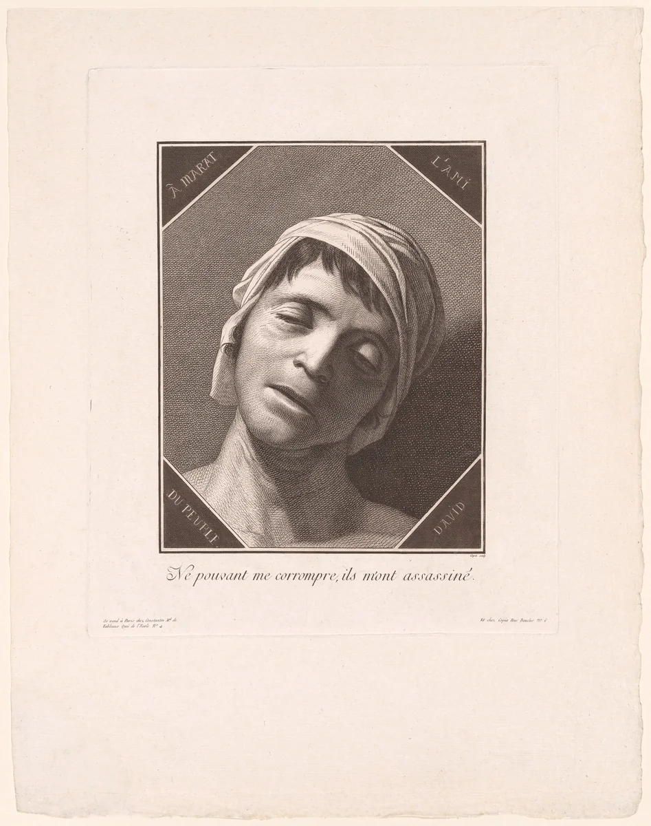 Marat, As He Was At The Moment Of His Death by Jacques-Louis Copia
Jacques-Louis David, print, 1793
