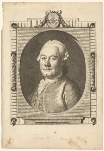 Portret van Franz Anton von Unertl by Scherer, print, 1785-1799