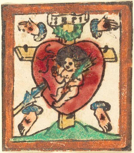 Christ Child in the Sacred Heart by German 15th Century, print, 1475-1480