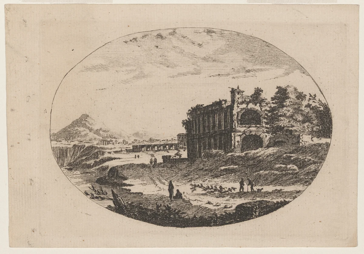 Ruined Gateway by Paul Sandby, print, 1745-1755