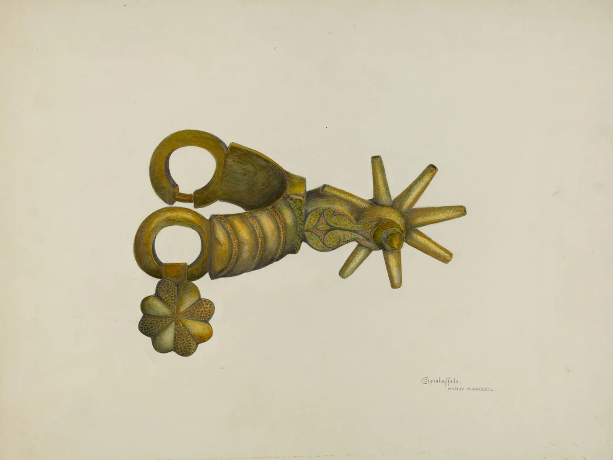 Spur by Cornelius Christoffels, index of american design, 1938