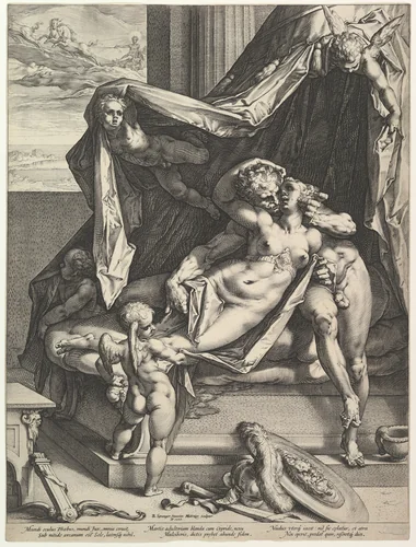 Mars and Venus by Hendrick Goltzius, print, 1588