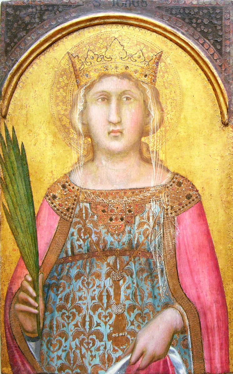Saint Catherine of Alexandria by Pietro Lorenzetti, painting, 1337-1347