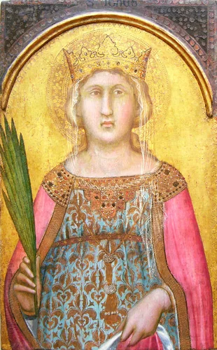 Saint Catherine of Alexandria by Pietro Lorenzetti, painting, 1337-1347