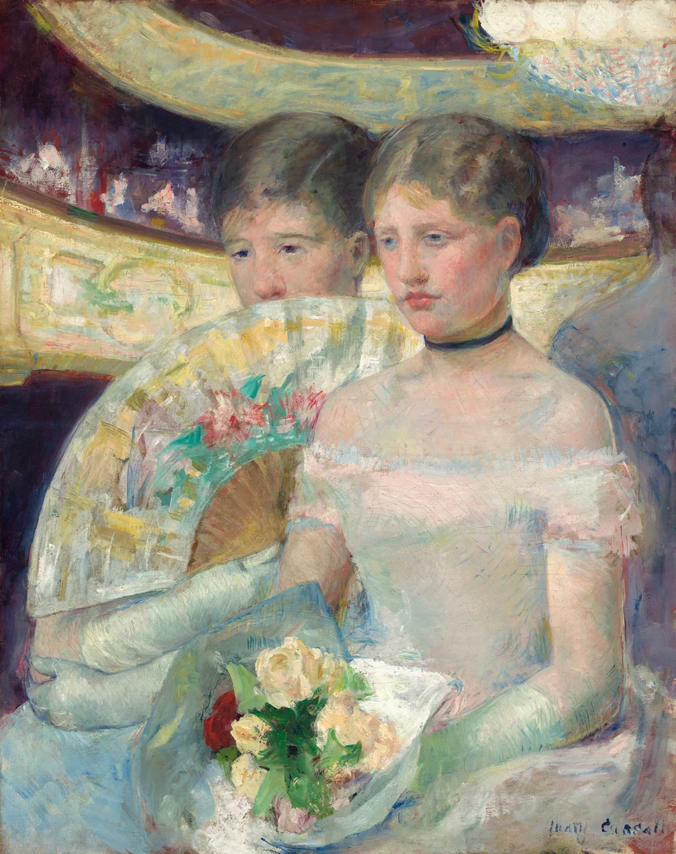 The Loge by Mary Cassatt, painting, 1878-1880