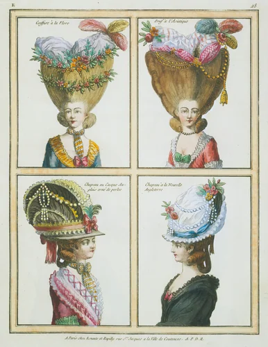 Gallerie des modes et costumes français dessinés d'après nature, gravés par les plus célèbres artistes en ce genre, et colorés avec le plus grand soin par Madame Le Beau (Volume I) by Various artists, volume, 1778-1780
