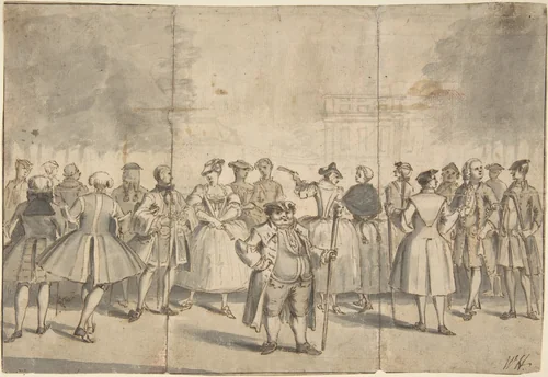 Taste a la Mode in the Year 1753 by Louis Pierre Boitard, drawing, 1753