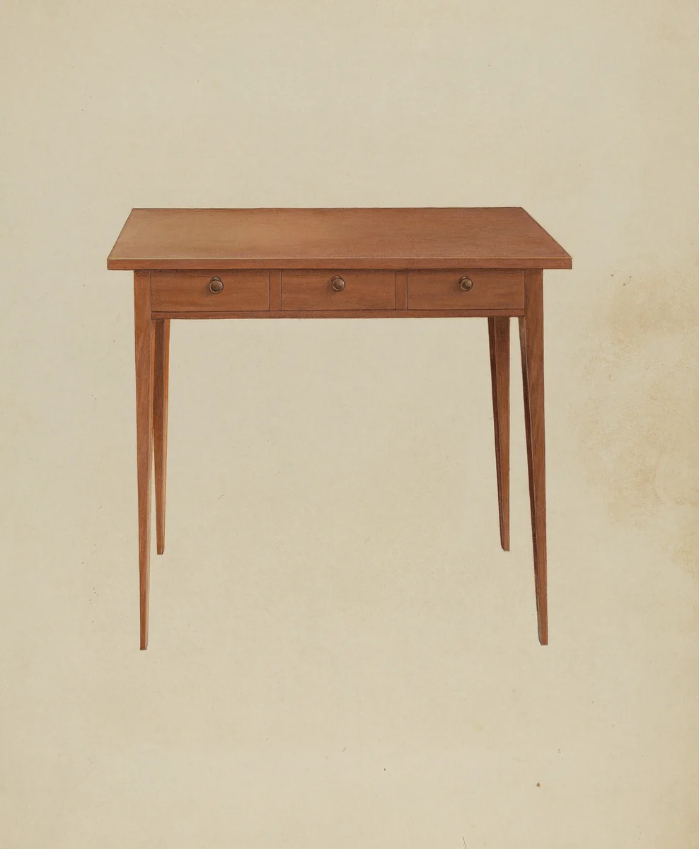 Shaker Table by Winslow Rich, index of american design, 1938