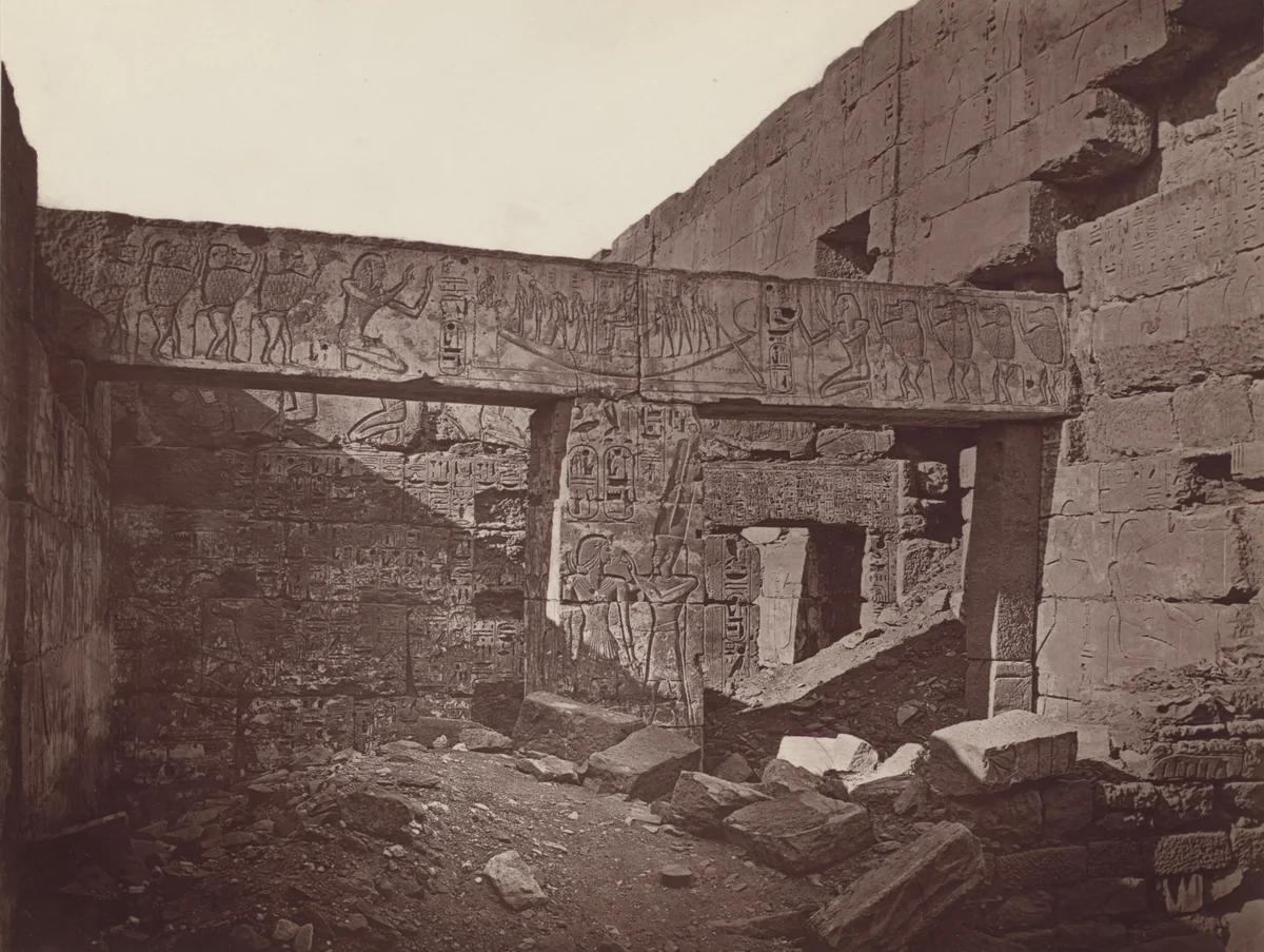 Side Chamber from the Hypostyle Hall by William de Wiveleslie Abney, photograph, 1876