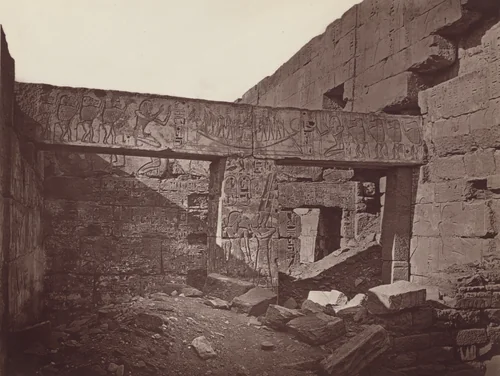 Side Chamber from the Hypostyle Hall by William de Wiveleslie Abney, photograph, 1876
