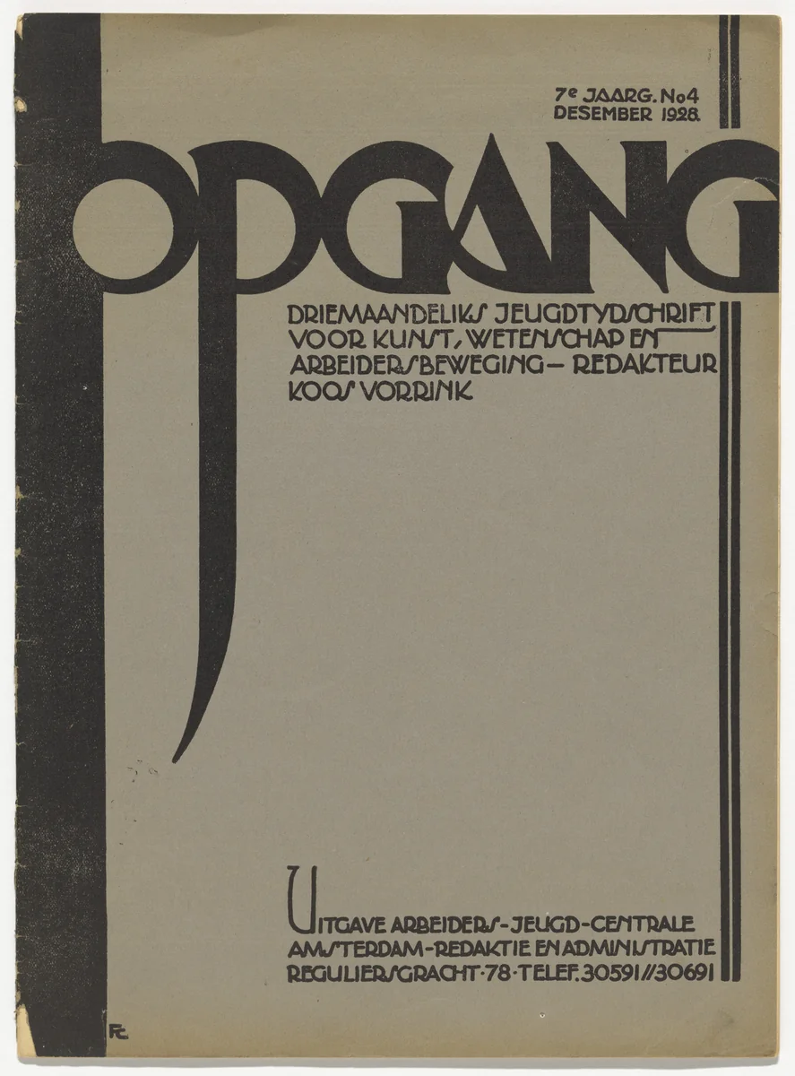 Opgang vol. 7, no. 4 by Fré Cohen, design, 1928