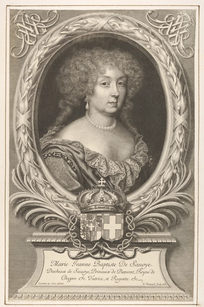 Marie-Jeanne-Baptiste, Duchesse de Savoie by Robert Nanteuil, print, 1678