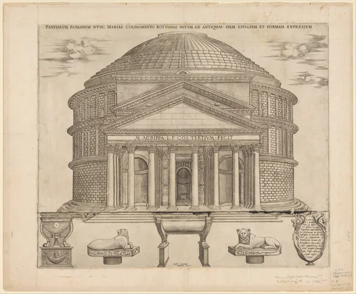 The Pantheon, from "Speculum Romanae Magnificentiae" by Nicolas Beatrizet, print, 1649