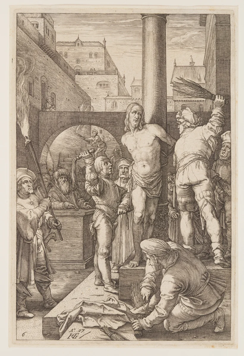 The Flagellation, from The Passion by Hendrick Goltzius, print, 1597