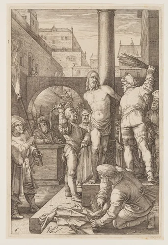 The Flagellation, from The Passion by Hendrick Goltzius, print, 1597