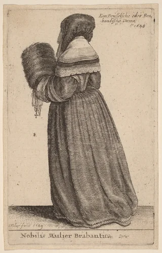 Nobilis Mulier Brabantica by Wenceslaus Hollar, print, 1649