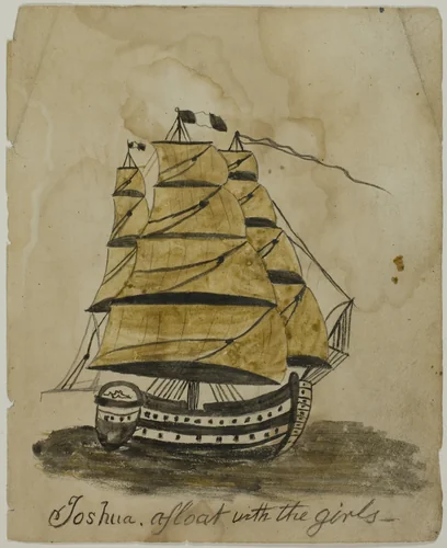 Joshua Afloat with the Girls by Unknown Artist, painting, 1800-1899