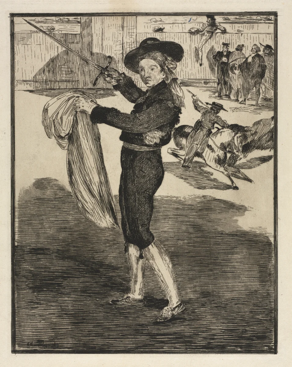 Mlle. Victorine in the Costume of an Espada by Edouard Manet, print, 1862