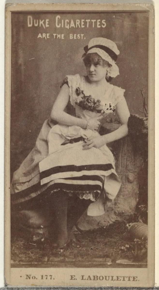 Card Number 177, E. Laboulette, from the Actors and Actresses series (N145-6) issued by Duke Sons & Co. to promote Duke Cigarettes by W. Duke, Sons & Co., photograph, 1880-1889